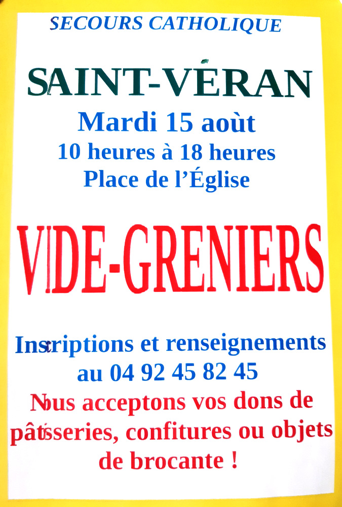 Affiche vide grenier